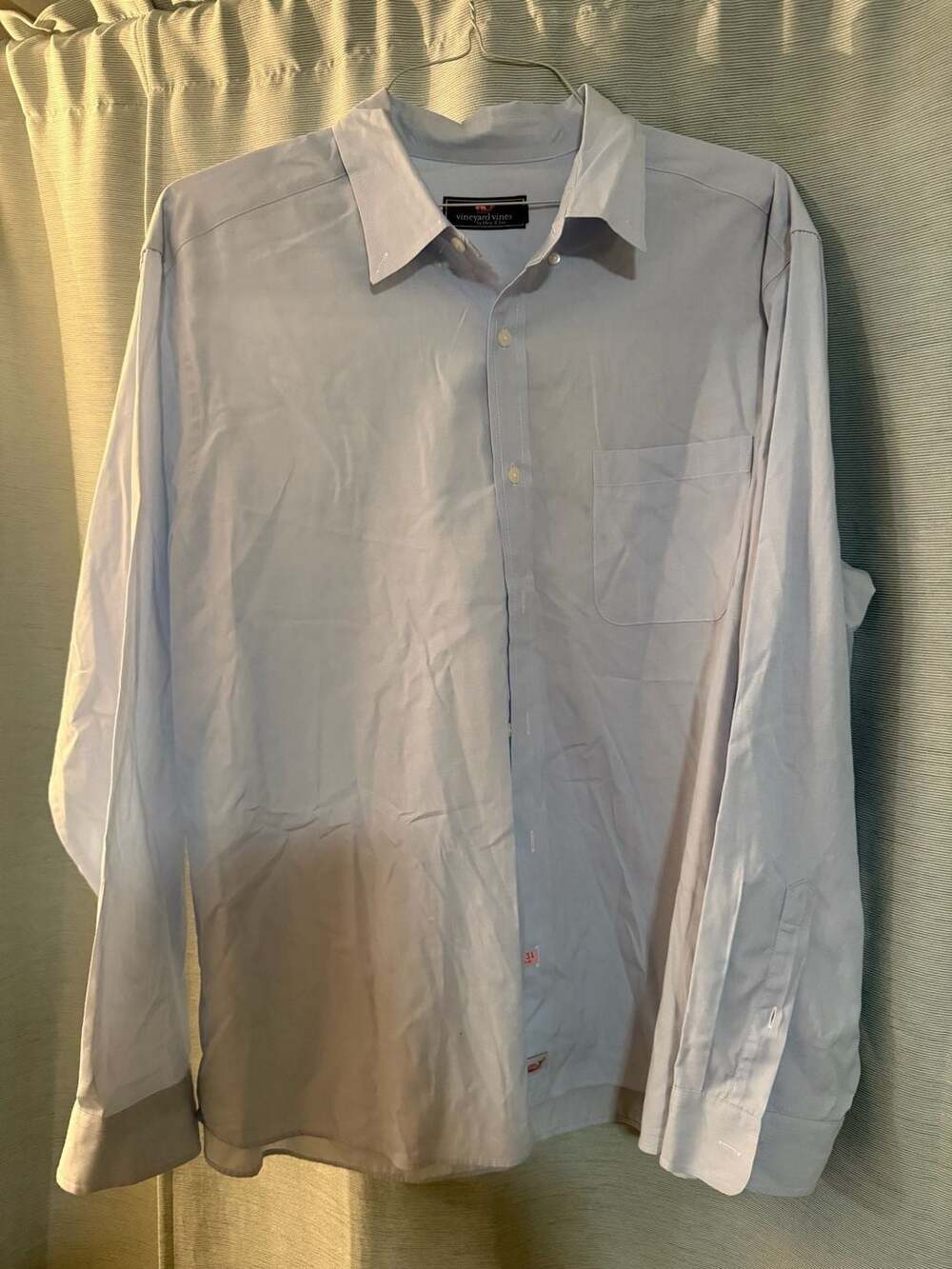 vineyard vines Dress Shirt Size XL Light Blue Cotton Blend